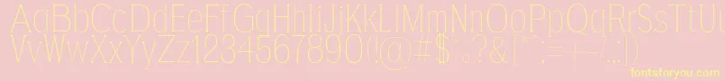 AgajdaThin Font – Yellow Fonts on Pink Background