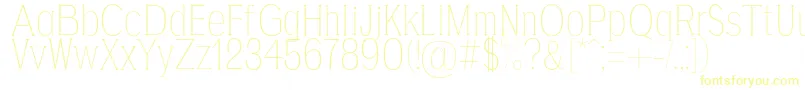 AgajdaThin Font – Yellow Fonts on White Background