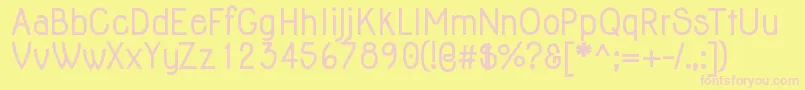 JollyBold Font – Pink Fonts on Yellow Background