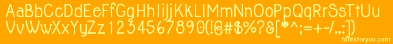 Więcej informacji o czcionce JollyBold Czcionka JollyBold – żółte czcionki na pomarańczowym tle