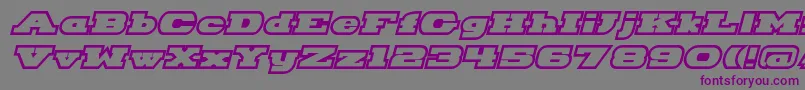 HackneyBlockOutlineItalic Font – Purple Fonts on Gray Background