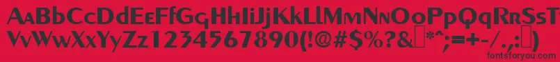 GreyhoundBold Font – Black Fonts on Red Background