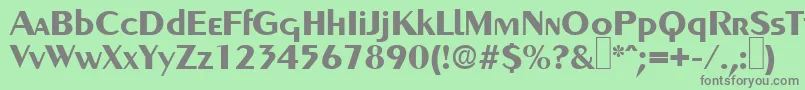 Czcionka GreyhoundBold – szare czcionki na zielonym tle