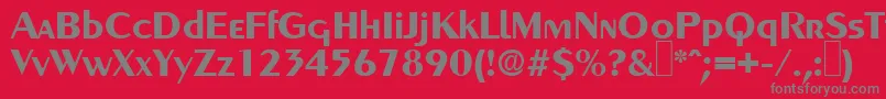 GreyhoundBold Font – Gray Fonts on Red Background