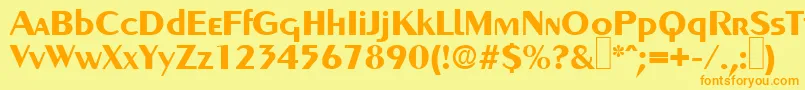 GreyhoundBold Font – Orange Fonts on Yellow Background