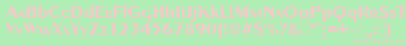 GreyhoundBold Font – Pink Fonts on Green Background