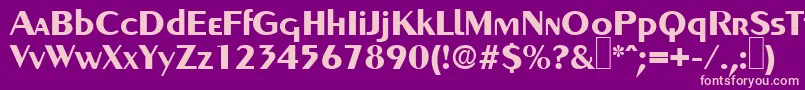 GreyhoundBold-Schriftart – Rosa Schriften auf violettem Hintergrund
