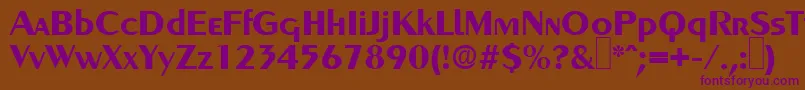 GreyhoundBold Font – Purple Fonts on Brown Background