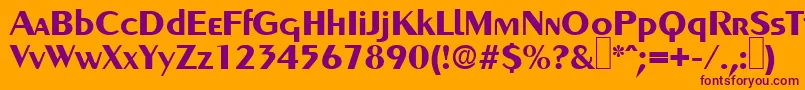 GreyhoundBold Font – Purple Fonts on Orange Background
