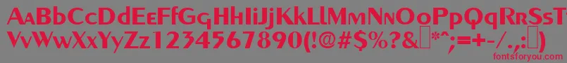 GreyhoundBold Font – Red Fonts on Gray Background