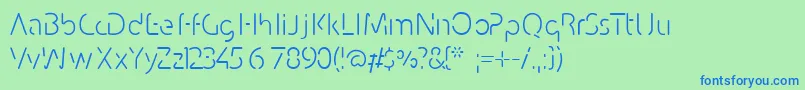 Conhaq Font – Blue Fonts on Green Background
