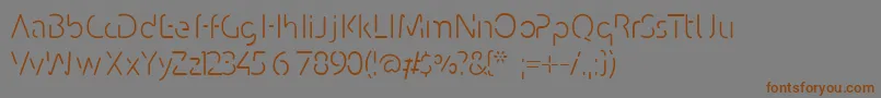 Conhaq Font – Brown Fonts on Gray Background