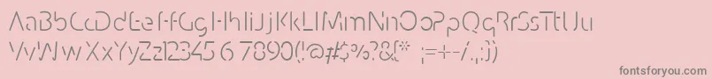 フォントConhaq – ピンクの背景に灰色の文字