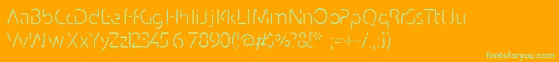 Conhaq Font – Green Fonts on Orange Background