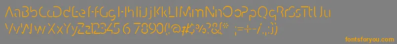 Conhaq Font – Orange Fonts on Gray Background