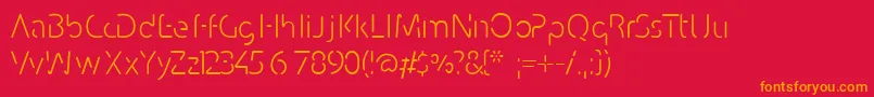 Conhaq Font – Orange Fonts on Red Background