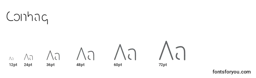 Größen der Schriftart Conhaq