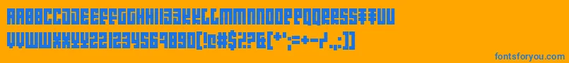 IntroducingPretentiousness Font – Blue Fonts on Orange Background