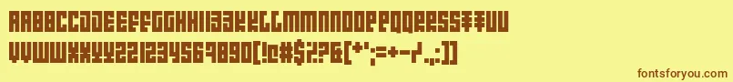 Шрифт IntroducingPretentiousness – коричневые шрифты на жёлтом фоне