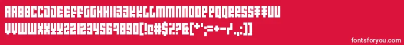 フォントIntroducingPretentiousness – 赤い背景に白い文字