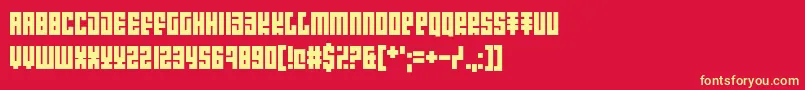 IntroducingPretentiousness Font – Yellow Fonts on Red Background