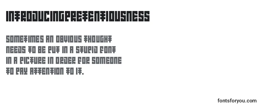 IntroducingPretentiousness Font