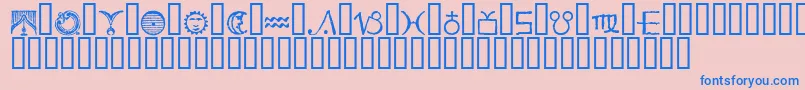 EsseneDingbats Font – Blue Fonts on Pink Background