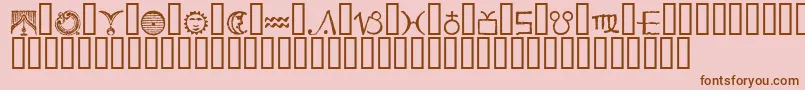 EsseneDingbats Font – Brown Fonts on Pink Background