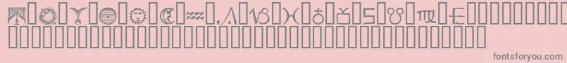 EsseneDingbats Font – Gray Fonts on Pink Background