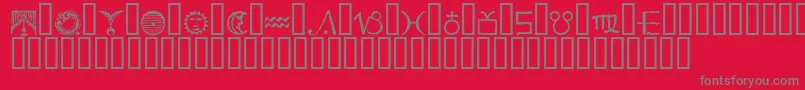 EsseneDingbats Font – Gray Fonts on Red Background