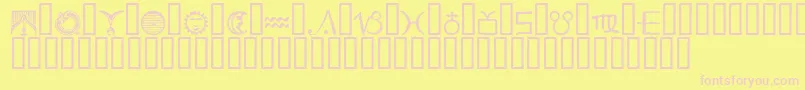 EsseneDingbats Font – Pink Fonts on Yellow Background