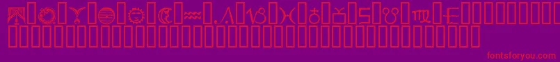 EsseneDingbats Font – Red Fonts on Purple Background