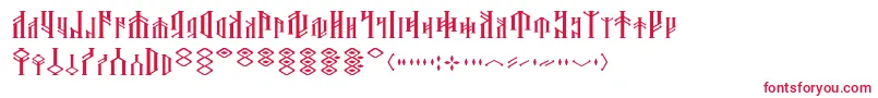 フォントDwarfspiritsBb – 赤い文字