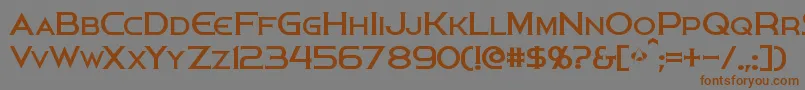 Persis Font – Brown Fonts on Gray Background