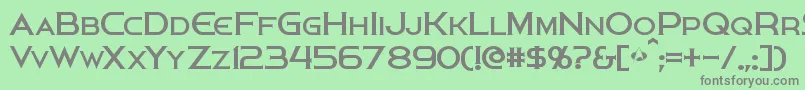 Persis Font – Gray Fonts on Green Background