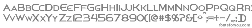 Persis-fontti – harmaat kirjasimet valkoisella taustalla