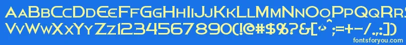 Persis Font – Yellow Fonts on Blue Background