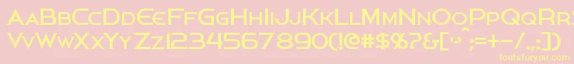 Persis Font – Yellow Fonts on Pink Background
