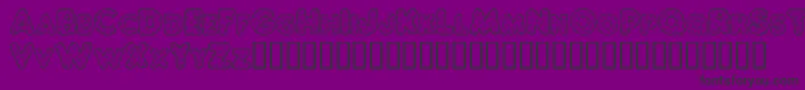 ChubbyDotty-Schriftart – Schwarze Schriften auf violettem Hintergrund