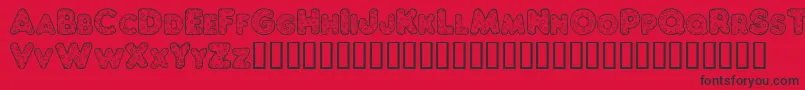Шрифт ChubbyDotty – чёрные шрифты на красном фоне