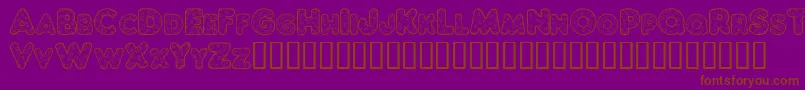 More about ChubbyDotty Font ChubbyDotty Font – Brown Fonts on Purple Background