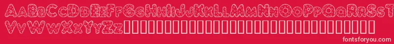 ChubbyDotty Font – Pink Fonts on Red Background