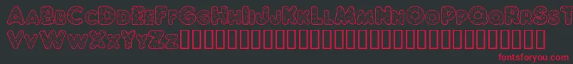 ChubbyDotty Font – Red Fonts on Black Background