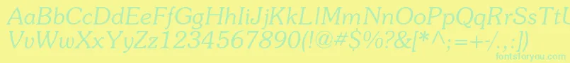 SurprizcItalic Font – Green Fonts on Yellow Background