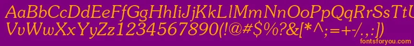 SurprizcItalic Font – Orange Fonts on Purple Background