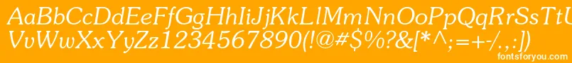 SurprizcItalic Font – White Fonts on Orange Background