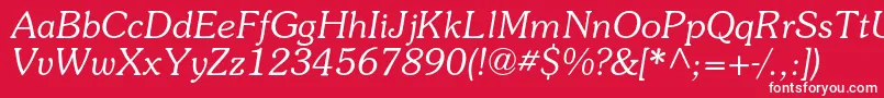 SurprizcItalic Font – White Fonts on Red Background