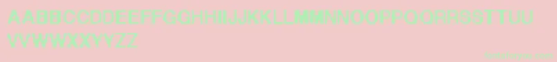 HelveticaDestruPix Font – Green Fonts on Pink Background