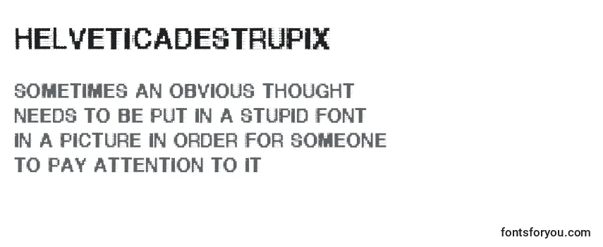 Reseña de la fuente HelveticaDestruPix