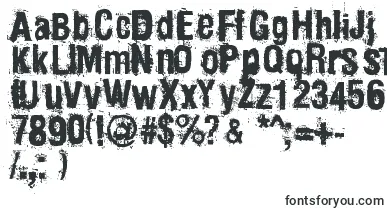 Mainpar font – destroyed Fonts